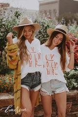 Alpha Chi Omega Love Shouldn't Hurt Notch Tee