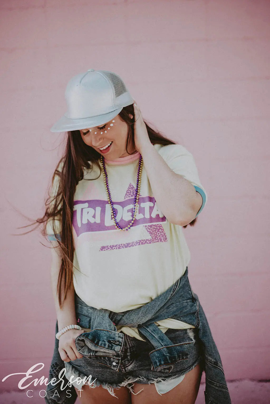 Tri Delta Full House Bid Day Ringer Tee