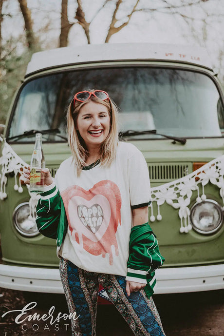 Kappa Delta Heart Bid Day Ringer Tee