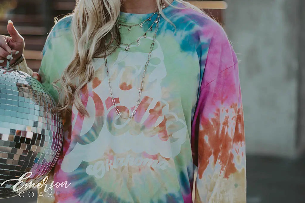 Tri Delta Tie Dye Long Sleeve Tee