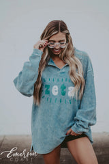 Zeta Blue Corduroy Henley