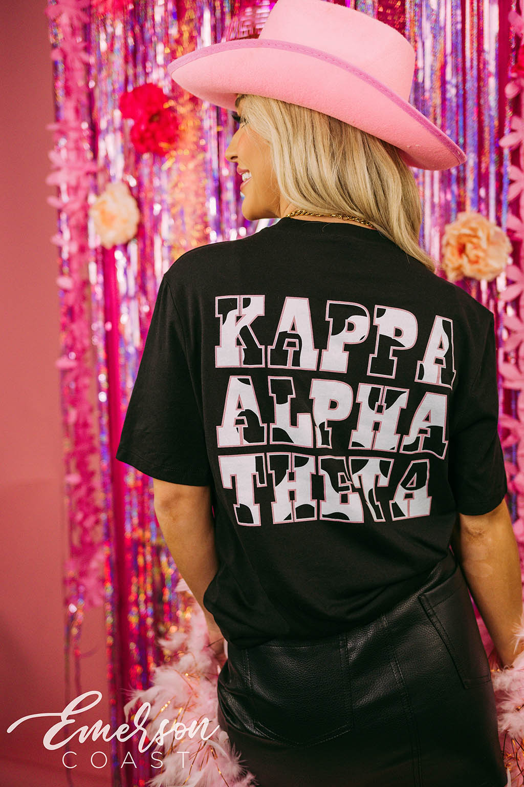 Kappa Alpha Theta Bid Day Western Themed Henley Tee