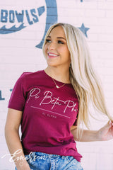 Pi Beta Phi Recruitment Maroon Tee