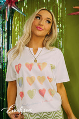 Delta Zeta Philanthropy Heart For Hearing Watercolor Tee