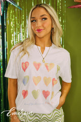 Delta Zeta Philanthropy Heart For Hearing Watercolor Tee
