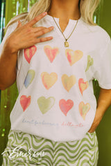 Delta Zeta Philanthropy Heart For Hearing Watercolor Tee