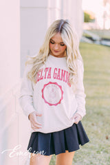 Delta Gamma Badge Long Sleeve Tee
