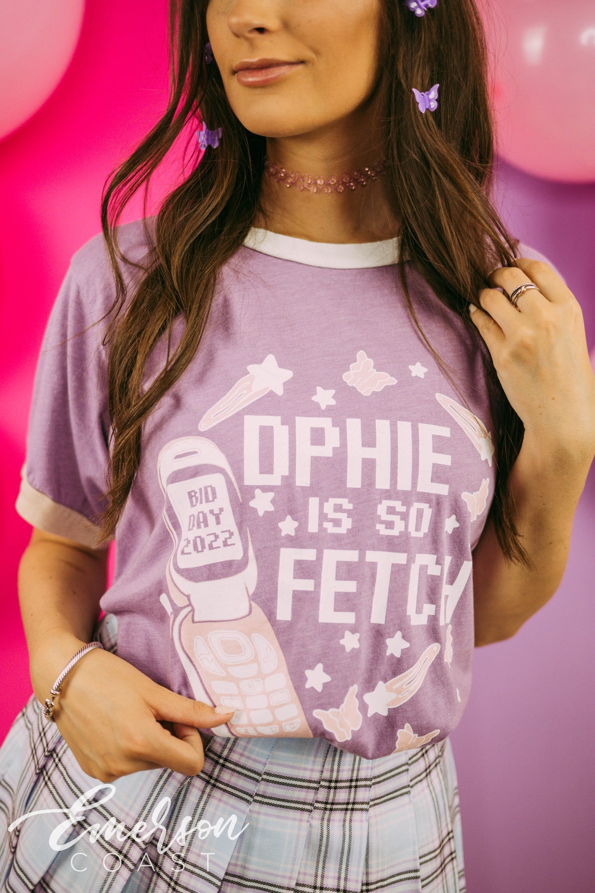 DPHIE Is So Fetch Bid Day Colorblock Ringer Tee