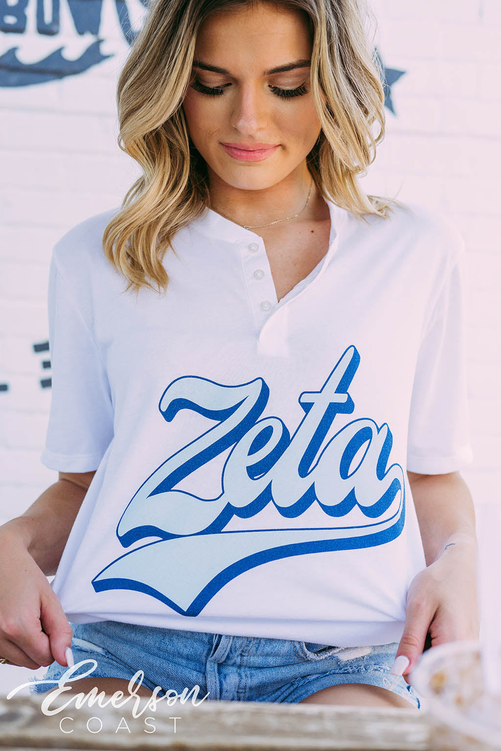 Zeta Tau Alpha PR Henley Tee