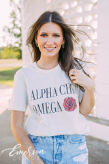 Alpha Chi Omega PR Simple Floral Tee