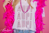 Alpha Delta Pi Pink Bid Day Notch Tee