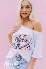 Alpha Delta Pi Airbrush Slouchy Tee