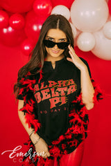 Alpha Delta Pi Coming In Hot Bid Day Notch Tee