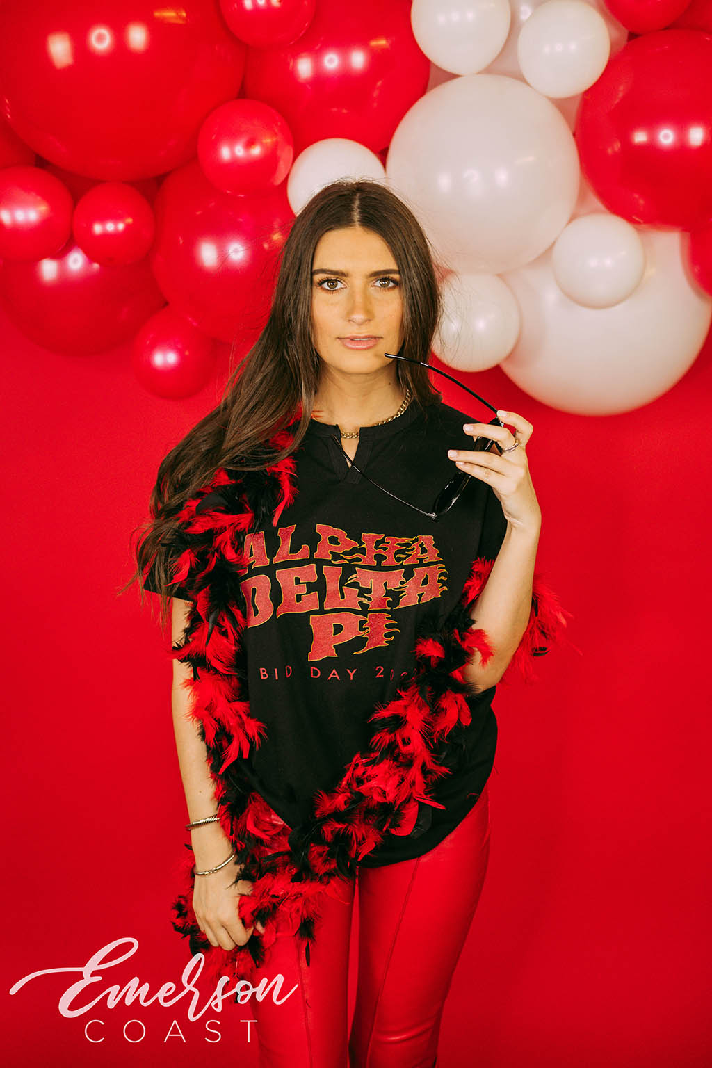 Alpha Delta Pi Coming In Hot Bid Day Notch Tee