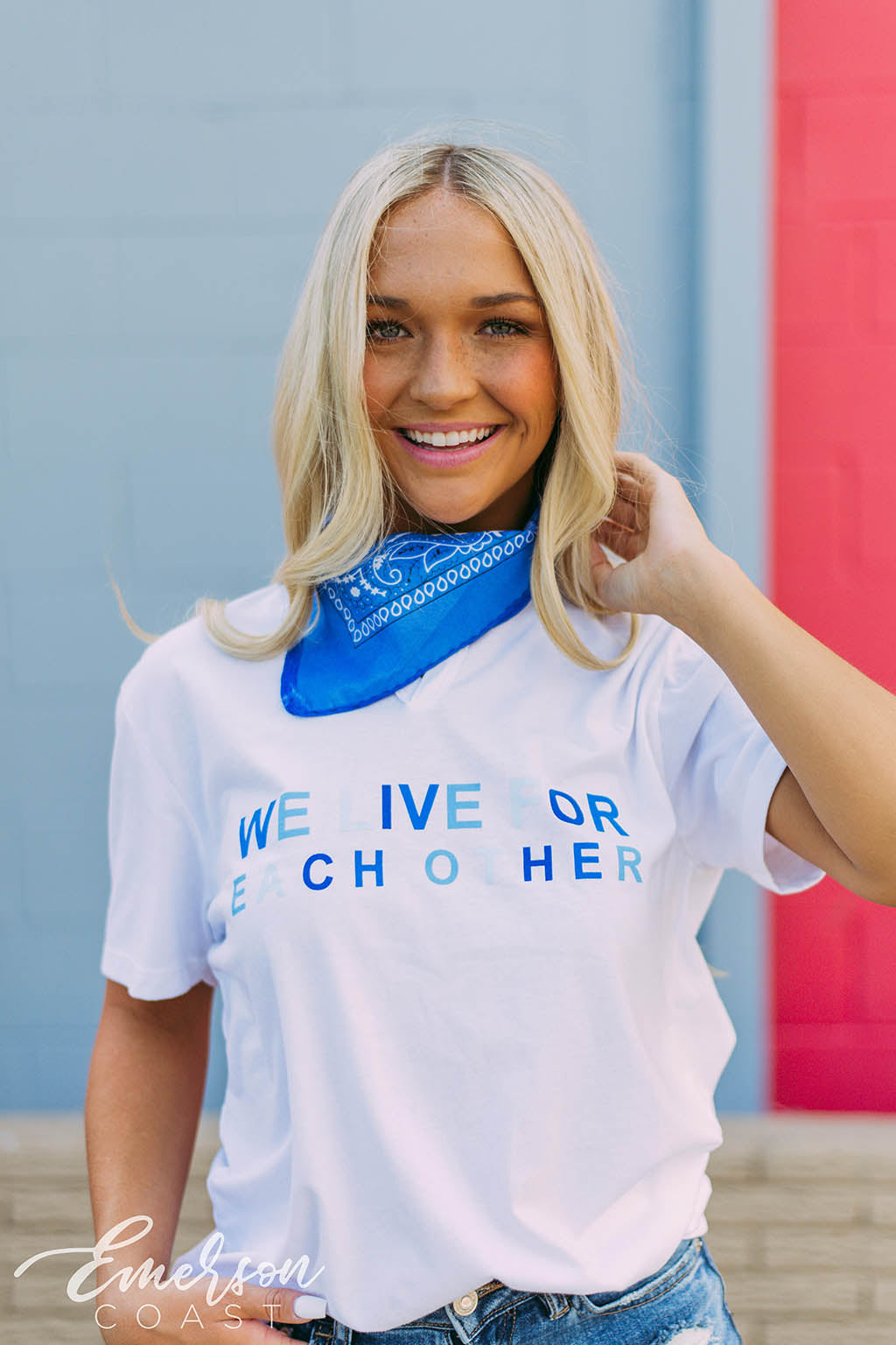 Alpha Delta Pi We Live For Each Other Notch Tee