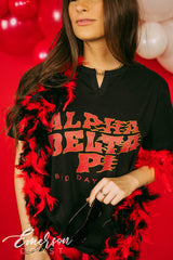 Alpha Delta Pi Coming In Hot Bid Day Notch Tee