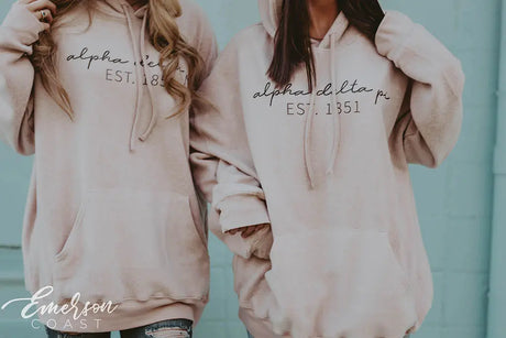 Alpha Delta Pi Sueded Hoodie