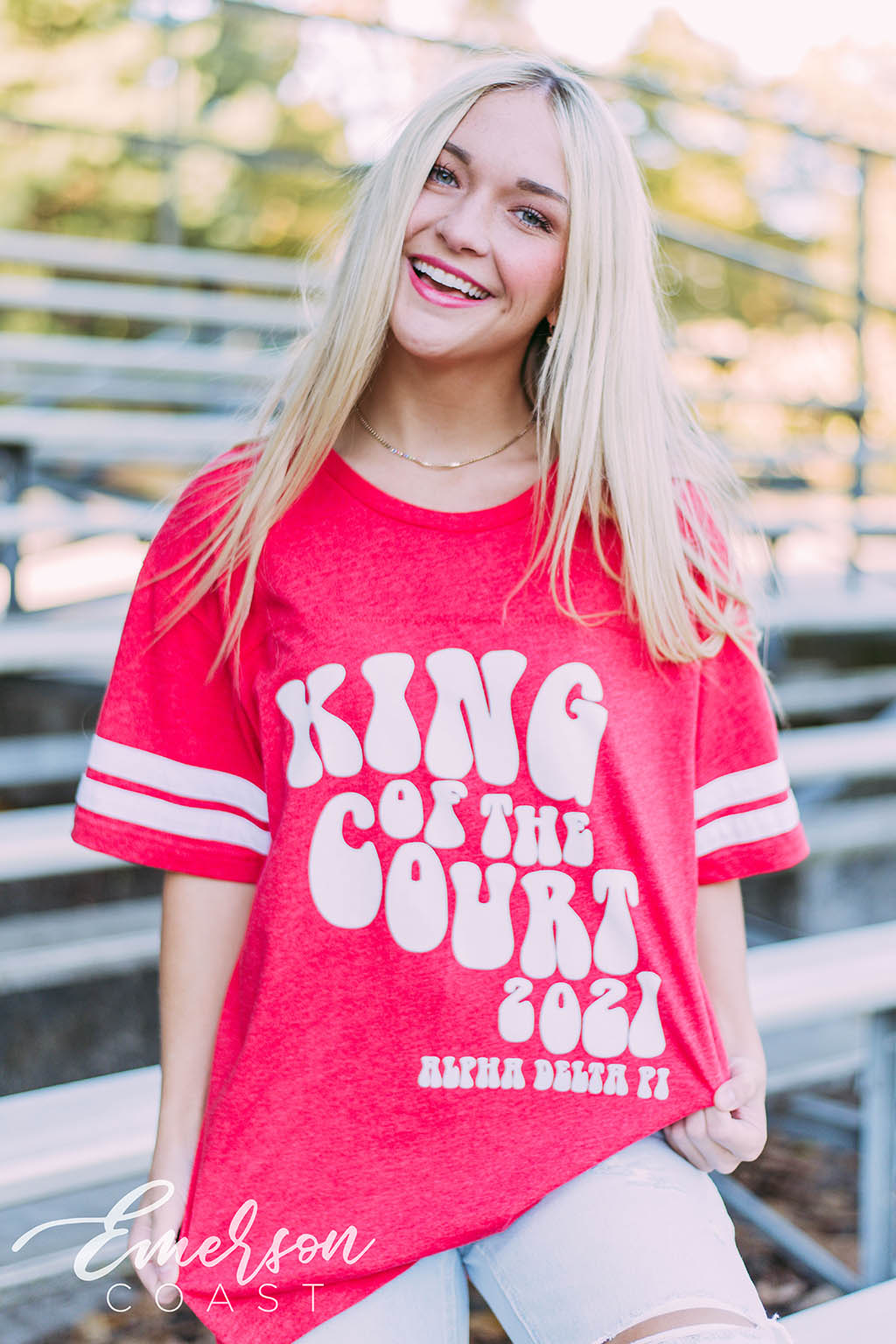 Alpha Delta Pi King of the Court Jersey Tee