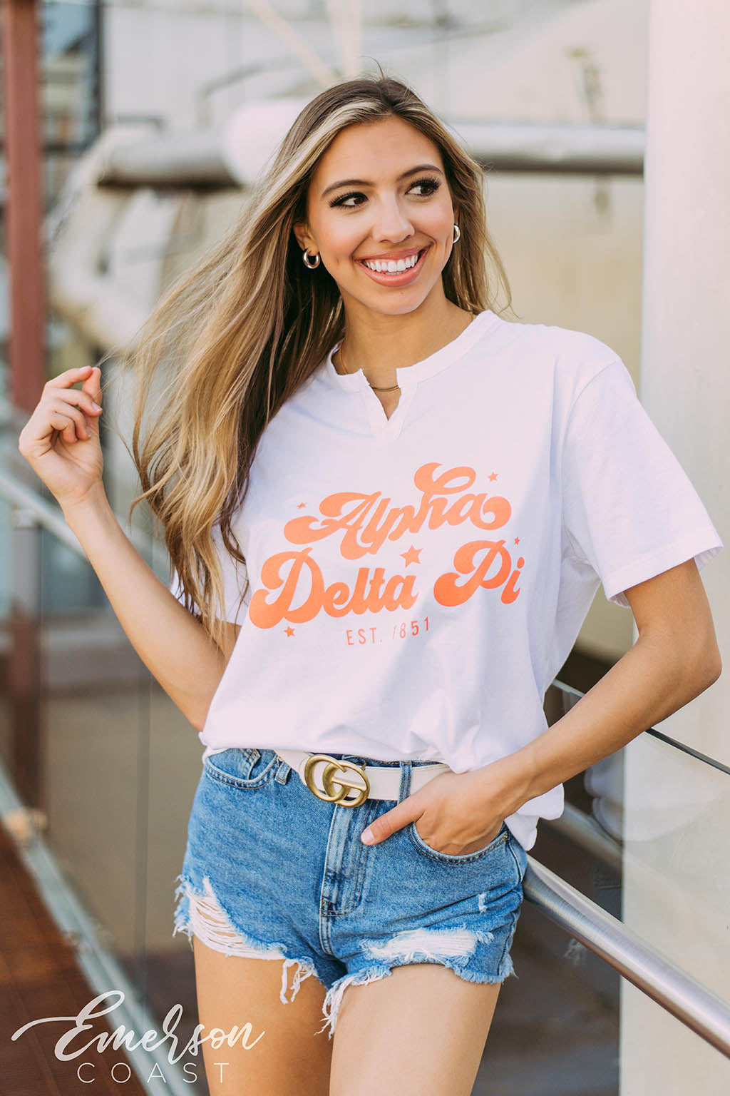 Alpha Delta Pi Bold Recruitment Notch Tee