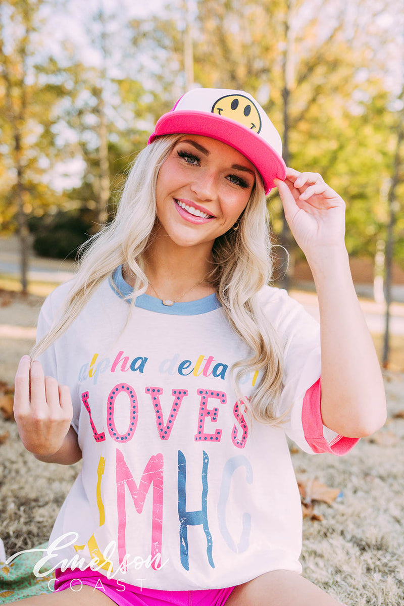 Alpha Delta Pi Philanthropy RMHC Colorblock Ringer Tee – Emerson Coast