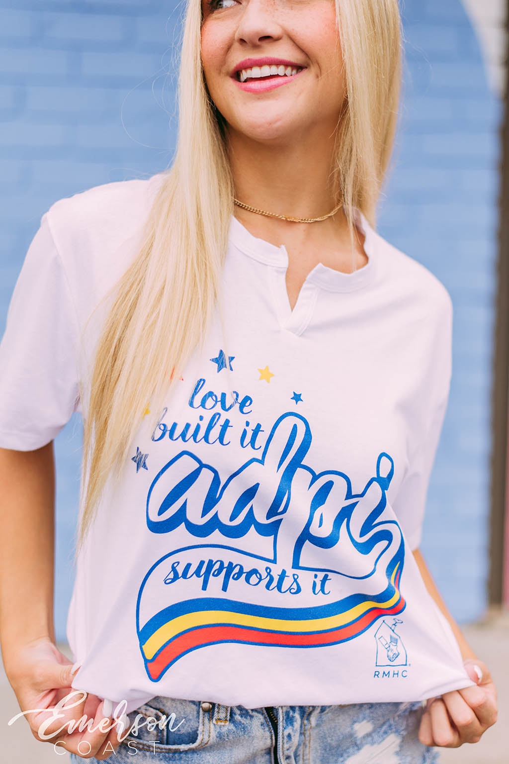 Alpha Delta Pi RMHC Philanthropy Notch Tee