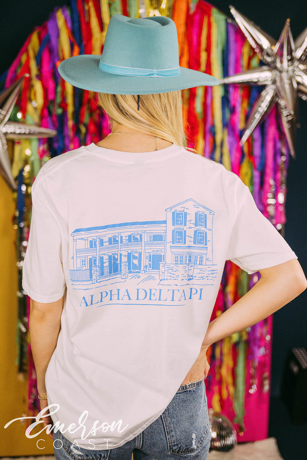 Alpha Delta Pi PR House White Tee