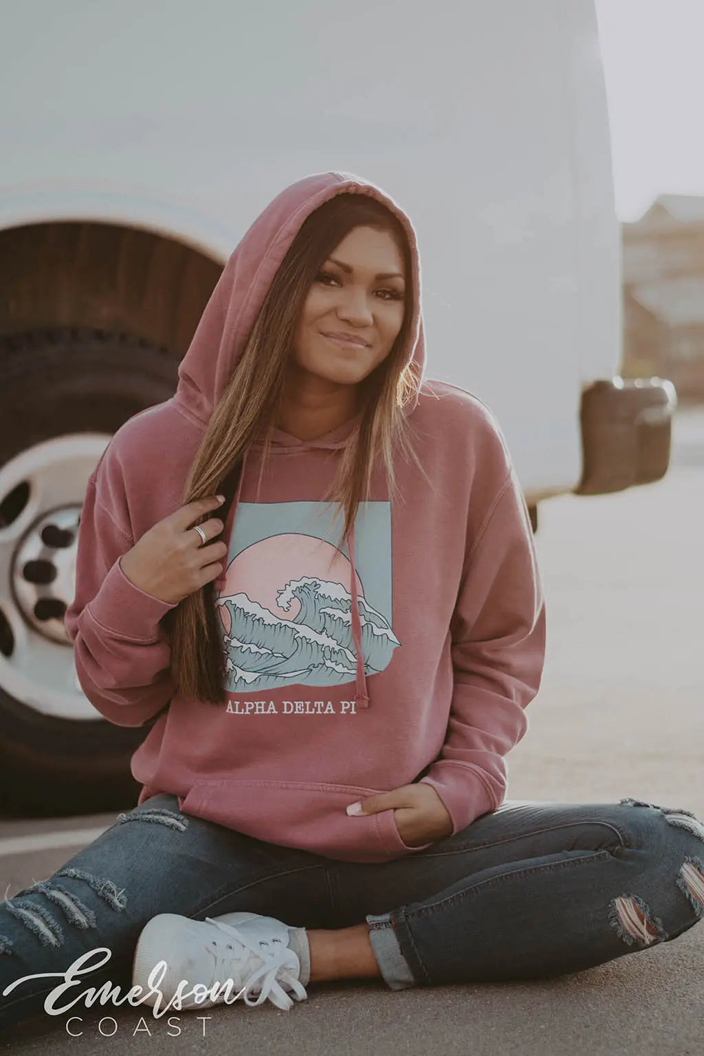 Alpha Delta Pi Wave PR Hoodie