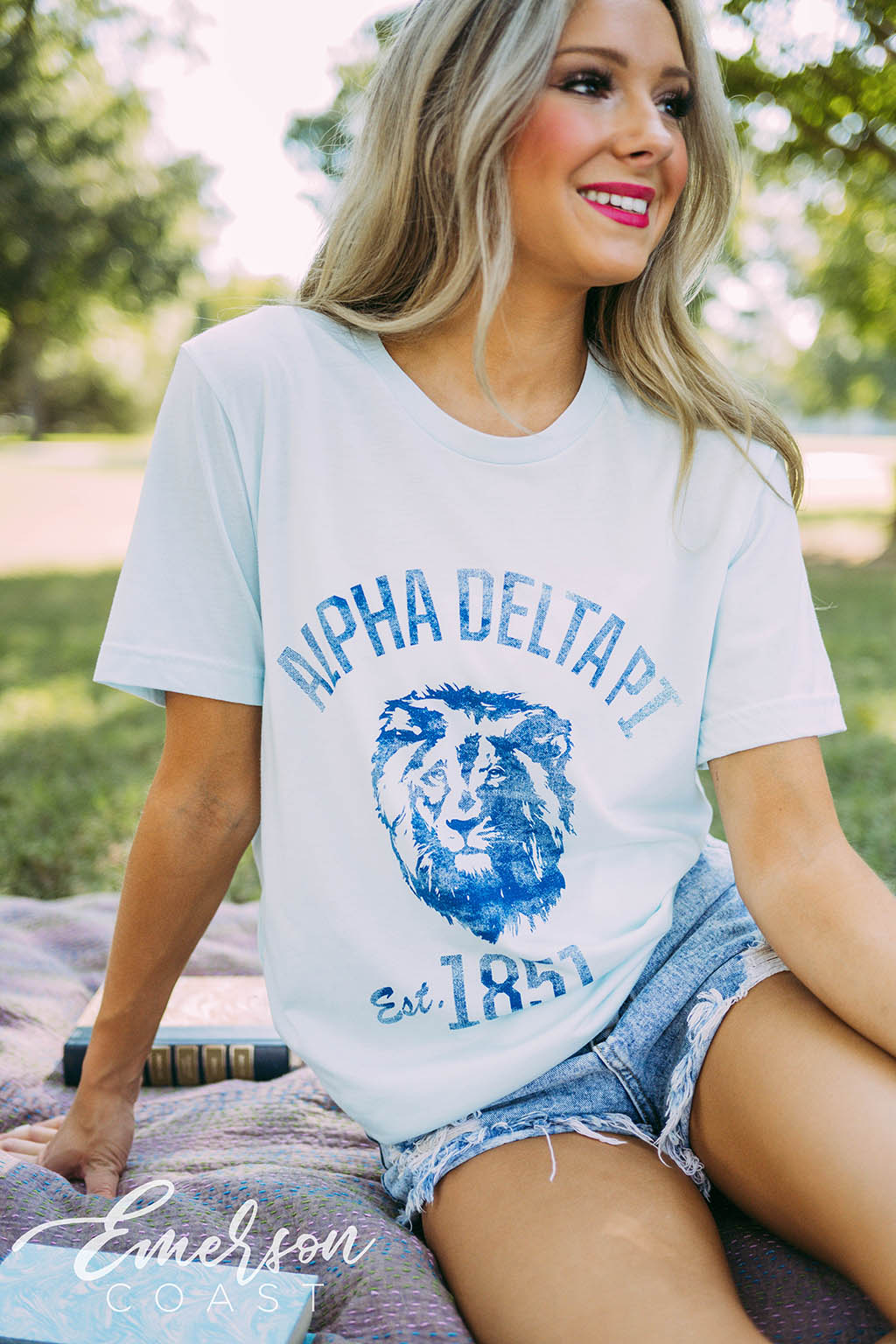 Alpha Delta Pi PR Lion Head Tee