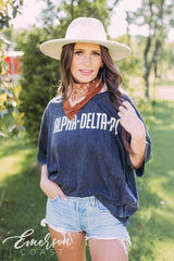 Alpha Delta Pi PR Black Tee