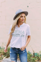 Alpha Delta Pi Detailed PR Notch Tee