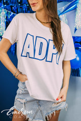 Alpha Delta Pi PR Simple Letters Tee