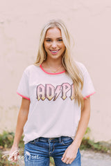 ADPi Retro Lightning Ringer Tshirt