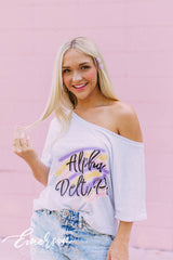 Alpha Delta Pi Airbrush Slouchy Tee