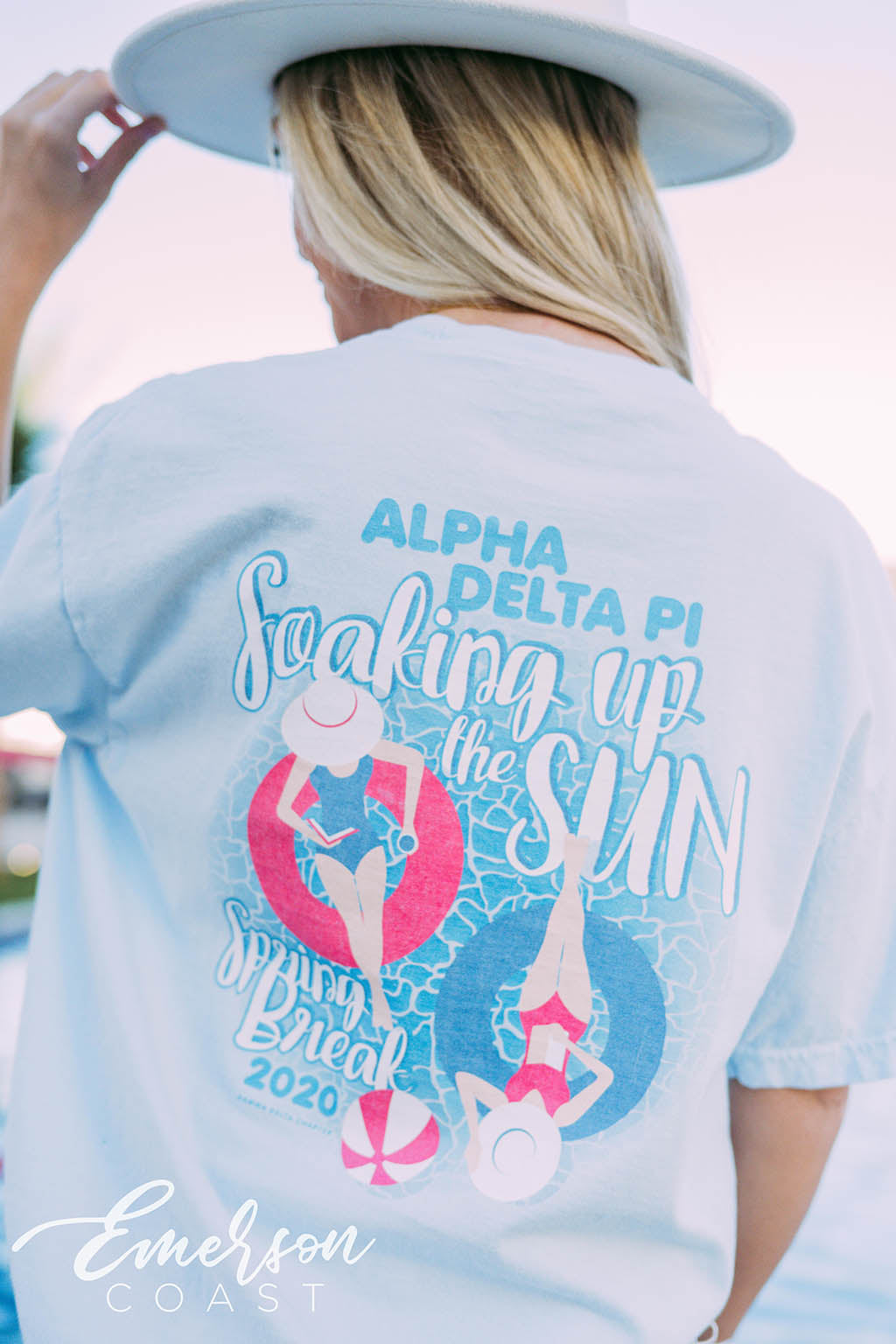 Alpha Delta Pi Spring Break Soaking Up The Sun Tee