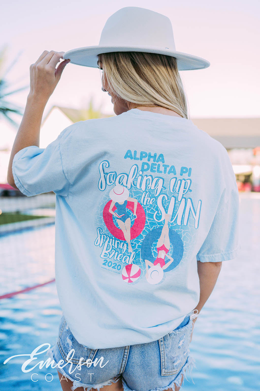 Alpha Delta Pi Spring Break Soaking Up The Sun Tee