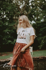 Alpha Delta Pi Palm Tree Cropped Tee