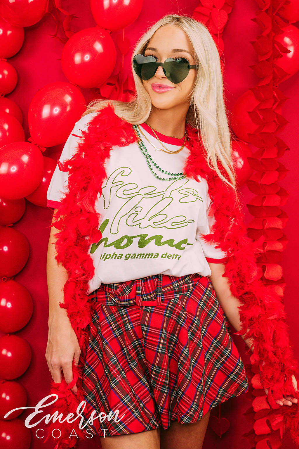 Alpha Gamma Delta Bid Day Feels Like Home Ringer Tee