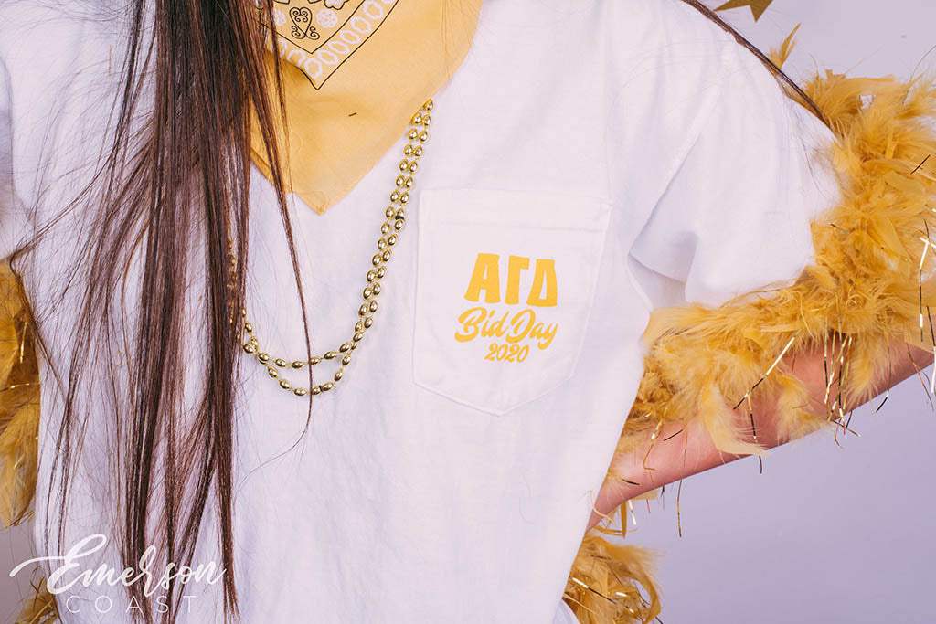 Alpha Gam Honey Im Home Bid Day Pocket Tee