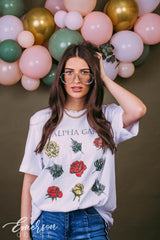 Alpha Gamma Delta Floral PR Tee