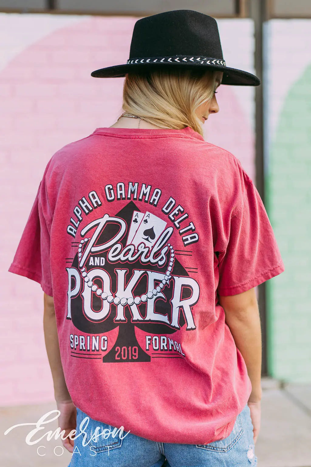 Alpha Gamma Delta Pearls and Poker Spring Formal Tee