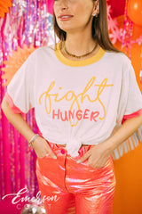 Alpha Gamma Delta Philanthropy Fighting Hunger Script Colorblock Ringer