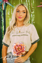 Alpha Gamma Delta Philanthropy Fighting Hunger Colorblock Ringer Tee