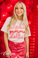 Alpha Gamma Delta PR Cursive Tee
