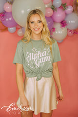 Alpha Gam Pastel Green Recruitment Tee
