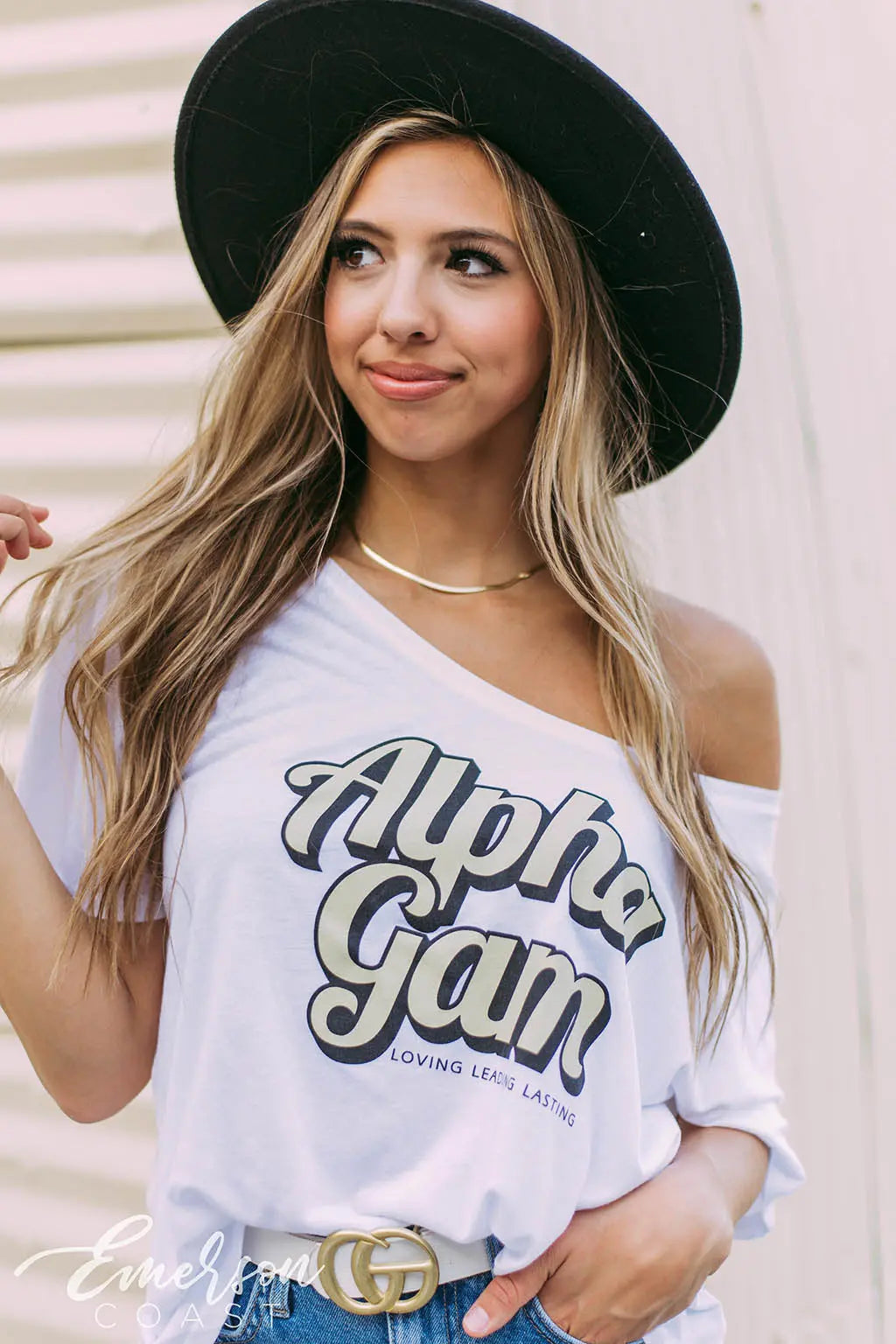 Alpha Gam Slouchy Recruitment Tee