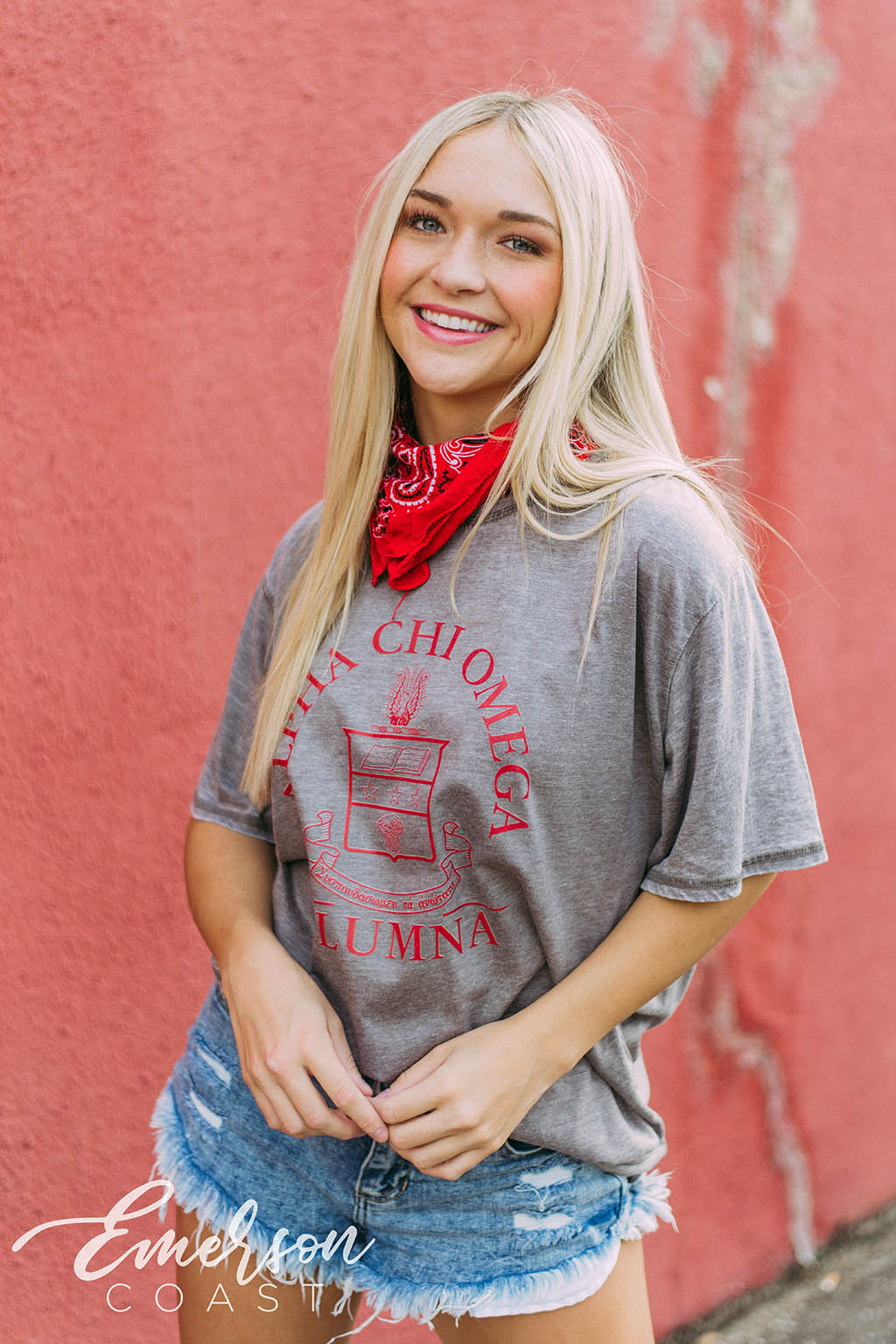 Alpha Chi Omega Alumna Acid Wash Tee