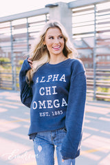 Alpha Chi Omega Simple PR Corduroy Sweatshirt