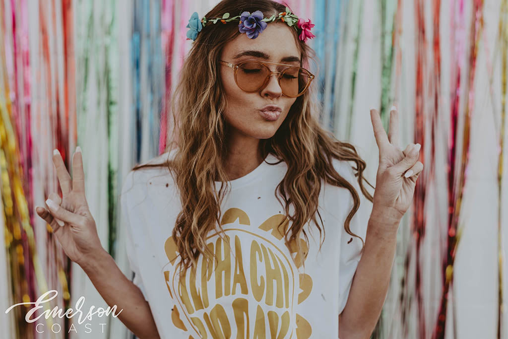 Alpha Chi Omega Sunshine Bid Day T-shirt