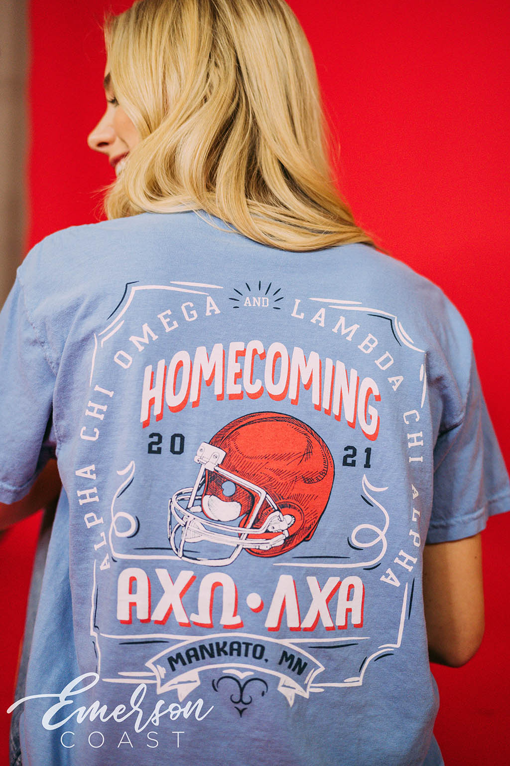 Alpha Chi Omega Helmet Homecoming Tshirt