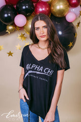 Alpha Chi Omega Lightning Bolt Vneck
